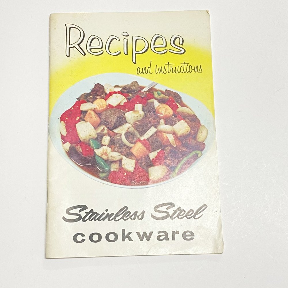 Vintage Recipe Cookbook RECIPES AND INSTRUCTIONS BOOK STAINLESS STEEL CO…